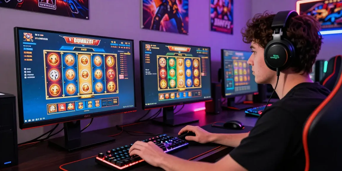 Pengalaman bermain situs slot dengan peralatan gaming modern dan suasana yang energik.